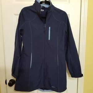 Fila Venture Bonded Long Navy Jacket.